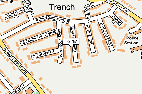 TF2 7EA map - OS OpenMap – Local (Ordnance Survey)