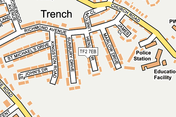 TF2 7EB map - OS OpenMap – Local (Ordnance Survey)