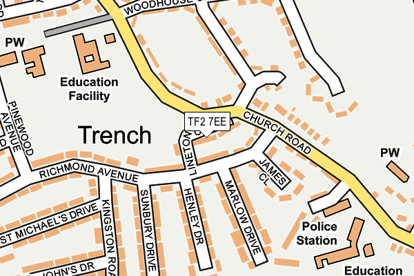 TF2 7EE map - OS OpenMap – Local (Ordnance Survey)