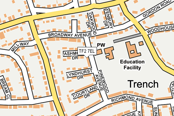 TF2 7EL map - OS OpenMap – Local (Ordnance Survey)