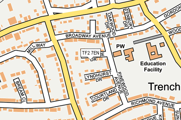 TF2 7EN map - OS OpenMap – Local (Ordnance Survey)