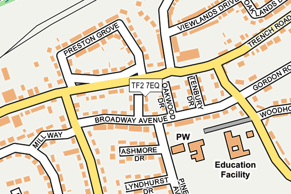 TF2 7EQ map - OS OpenMap – Local (Ordnance Survey)