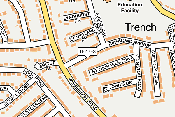TF2 7ES map - OS OpenMap – Local (Ordnance Survey)
