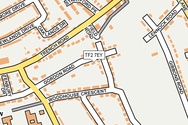 TF2 7EY map - OS OpenMap – Local (Ordnance Survey)