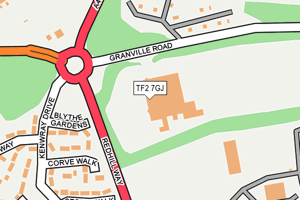 TF2 7GJ map - OS OpenMap – Local (Ordnance Survey)