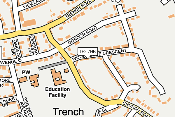 TF2 7HB map - OS OpenMap – Local (Ordnance Survey)