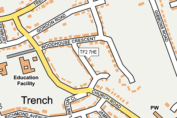 TF2 7HE map - OS OpenMap – Local (Ordnance Survey)