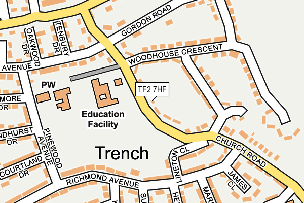 TF2 7HF map - OS OpenMap – Local (Ordnance Survey)