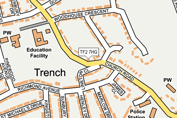 TF2 7HG map - OS OpenMap – Local (Ordnance Survey)