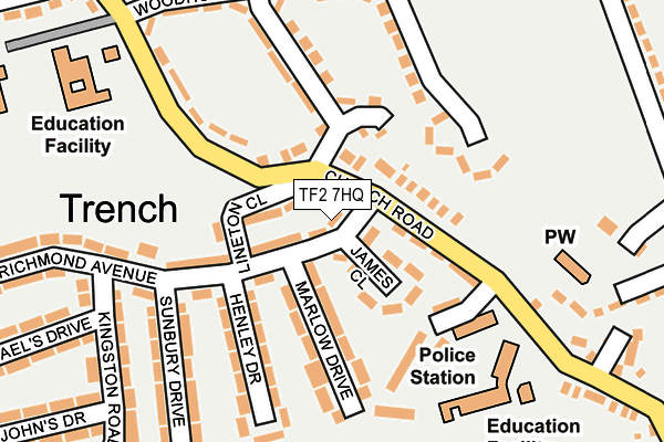 TF2 7HQ map - OS OpenMap – Local (Ordnance Survey)