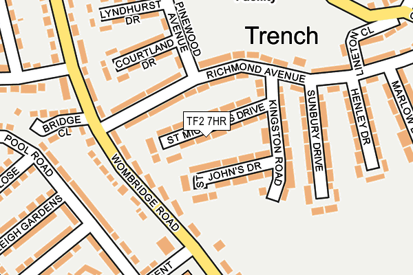 TF2 7HR map - OS OpenMap – Local (Ordnance Survey)