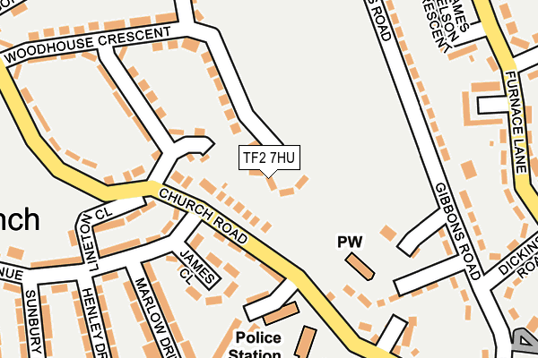 TF2 7HU map - OS OpenMap – Local (Ordnance Survey)