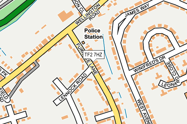 TF2 7HZ map - OS OpenMap – Local (Ordnance Survey)