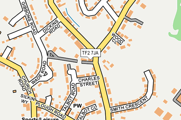 TF2 7JA map - OS OpenMap – Local (Ordnance Survey)