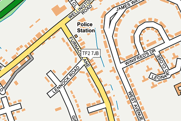 TF2 7JB map - OS OpenMap – Local (Ordnance Survey)