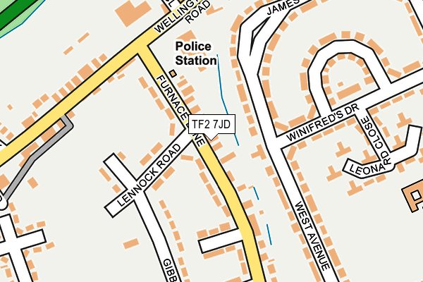 TF2 7JD map - OS OpenMap – Local (Ordnance Survey)