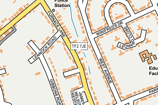 TF2 7JE map - OS OpenMap – Local (Ordnance Survey)
