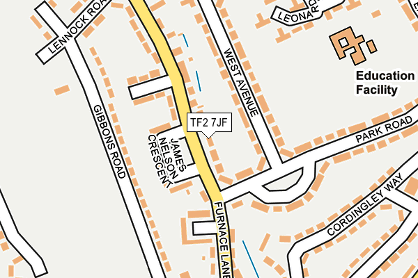 TF2 7JF map - OS OpenMap – Local (Ordnance Survey)