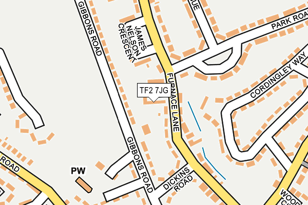 TF2 7JG map - OS OpenMap – Local (Ordnance Survey)