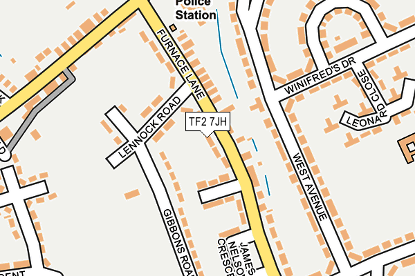 TF2 7JH map - OS OpenMap – Local (Ordnance Survey)