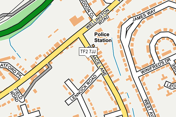 TF2 7JJ map - OS OpenMap – Local (Ordnance Survey)