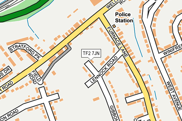 TF2 7JN map - OS OpenMap – Local (Ordnance Survey)