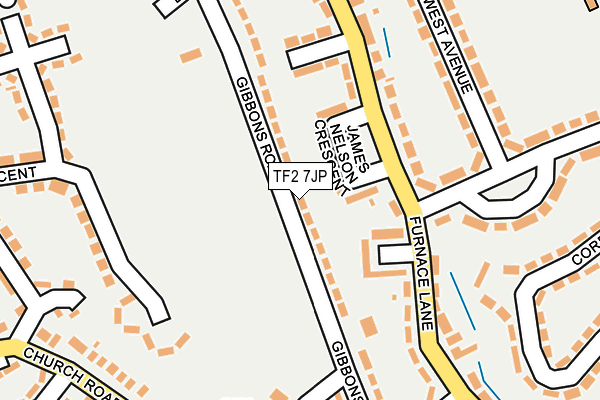 TF2 7JP map - OS OpenMap – Local (Ordnance Survey)