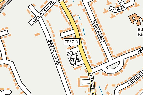 TF2 7JQ map - OS OpenMap – Local (Ordnance Survey)