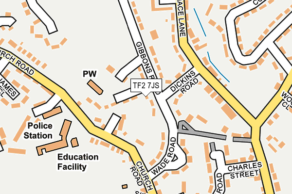 TF2 7JS map - OS OpenMap – Local (Ordnance Survey)