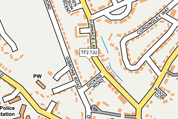 TF2 7JU map - OS OpenMap – Local (Ordnance Survey)