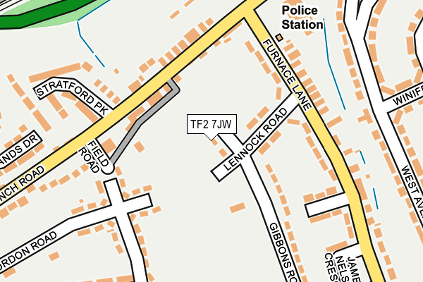 TF2 7JW map - OS OpenMap – Local (Ordnance Survey)