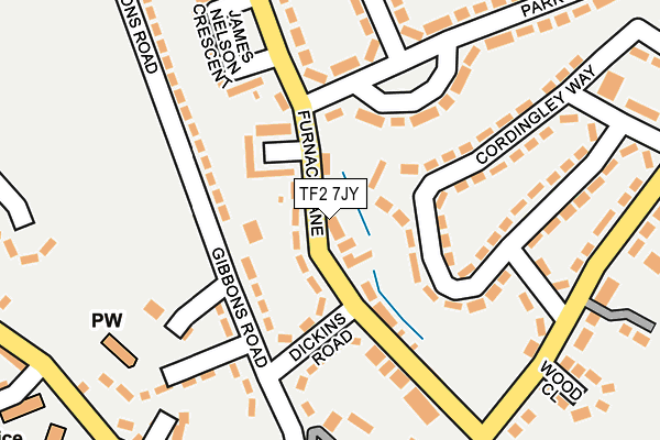 TF2 7JY map - OS OpenMap – Local (Ordnance Survey)
