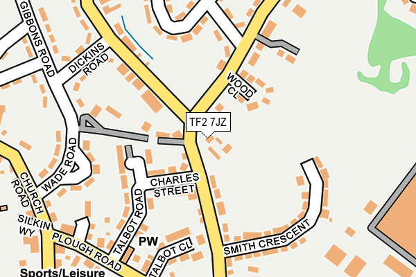 TF2 7JZ map - OS OpenMap – Local (Ordnance Survey)