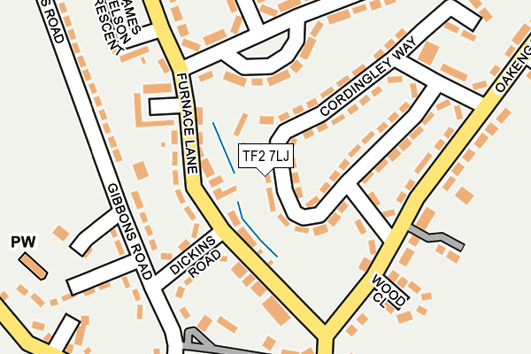 TF2 7LJ map - OS OpenMap – Local (Ordnance Survey)