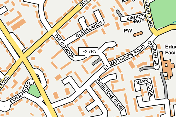TF2 7PA map - OS OpenMap – Local (Ordnance Survey)