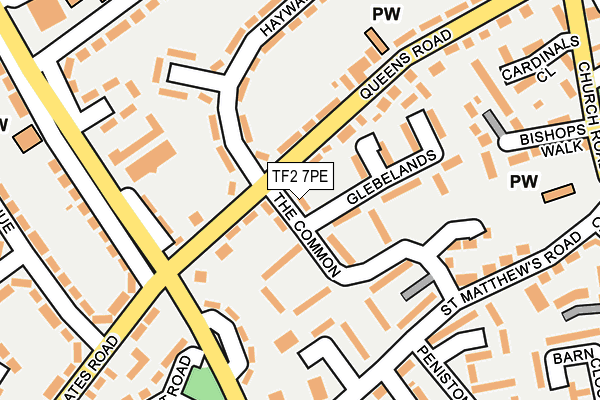 TF2 7PE map - OS OpenMap – Local (Ordnance Survey)