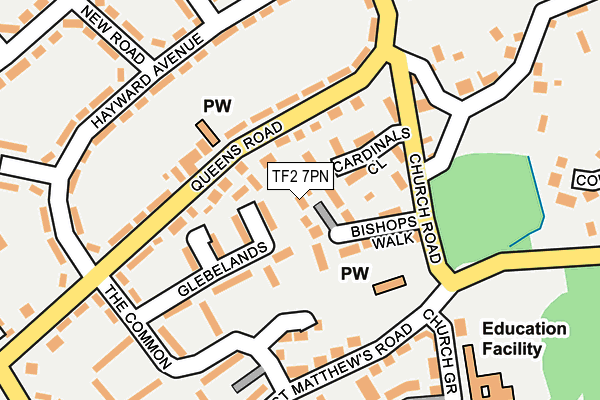 TF2 7PN map - OS OpenMap – Local (Ordnance Survey)