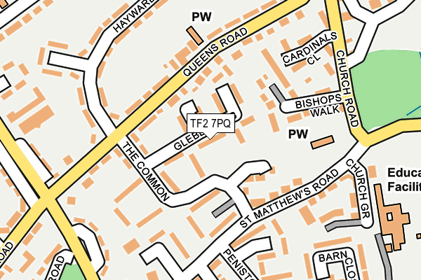 TF2 7PQ map - OS OpenMap – Local (Ordnance Survey)