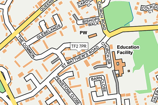TF2 7PR map - OS OpenMap – Local (Ordnance Survey)