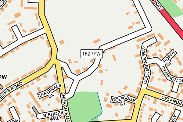TF2 7PW map - OS OpenMap – Local (Ordnance Survey)
