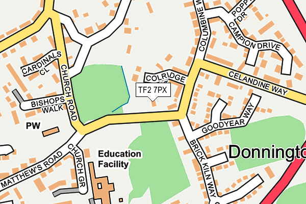 TF2 7PX map - OS OpenMap – Local (Ordnance Survey)