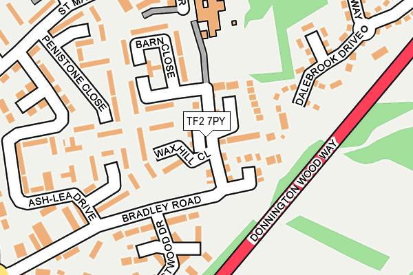 TF2 7PY map - OS OpenMap – Local (Ordnance Survey)