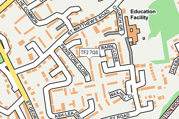 TF2 7QS map - OS OpenMap – Local (Ordnance Survey)