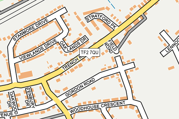TF2 7QU map - OS OpenMap – Local (Ordnance Survey)