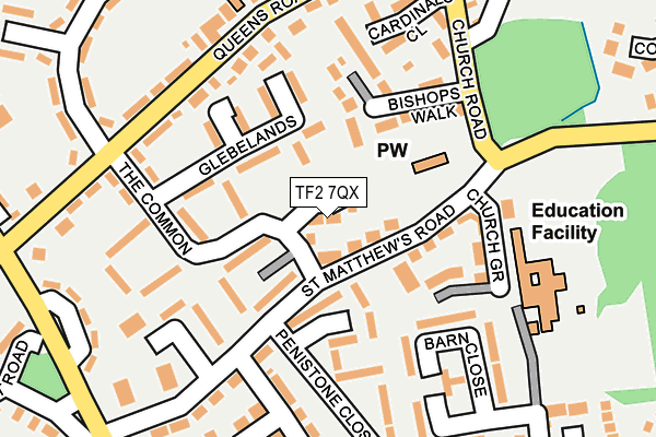 TF2 7QX map - OS OpenMap – Local (Ordnance Survey)