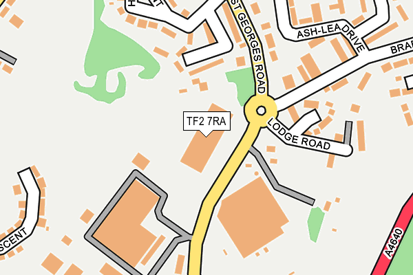 TF2 7RA map - OS OpenMap – Local (Ordnance Survey)