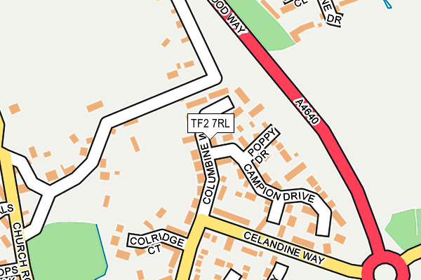TF2 7RL map - OS OpenMap – Local (Ordnance Survey)