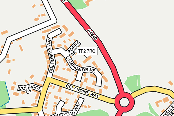 TF2 7RQ map - OS OpenMap – Local (Ordnance Survey)
