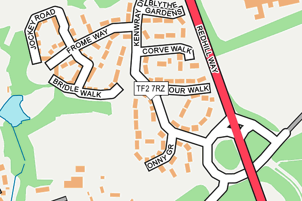 TF2 7RZ map - OS OpenMap – Local (Ordnance Survey)