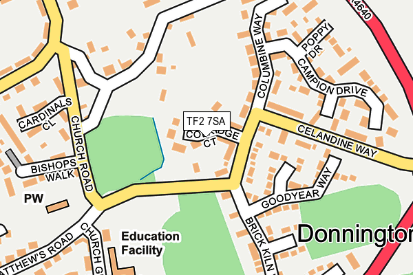 TF2 7SA map - OS OpenMap – Local (Ordnance Survey)
